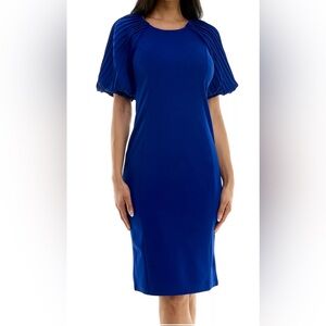 Brand new with tags Nina Leonard royal blue midi dress